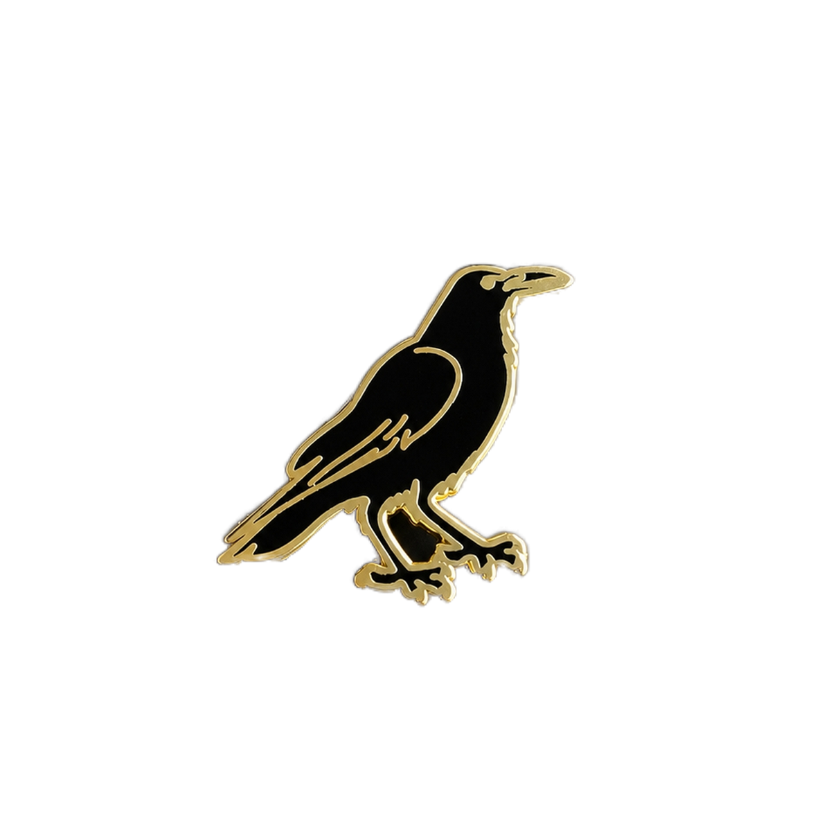 Gilded Raven Enamel Pin