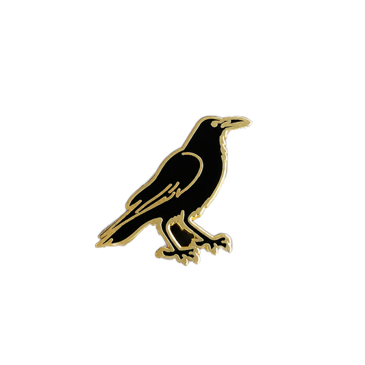 Gilded Raven Enamel Pin