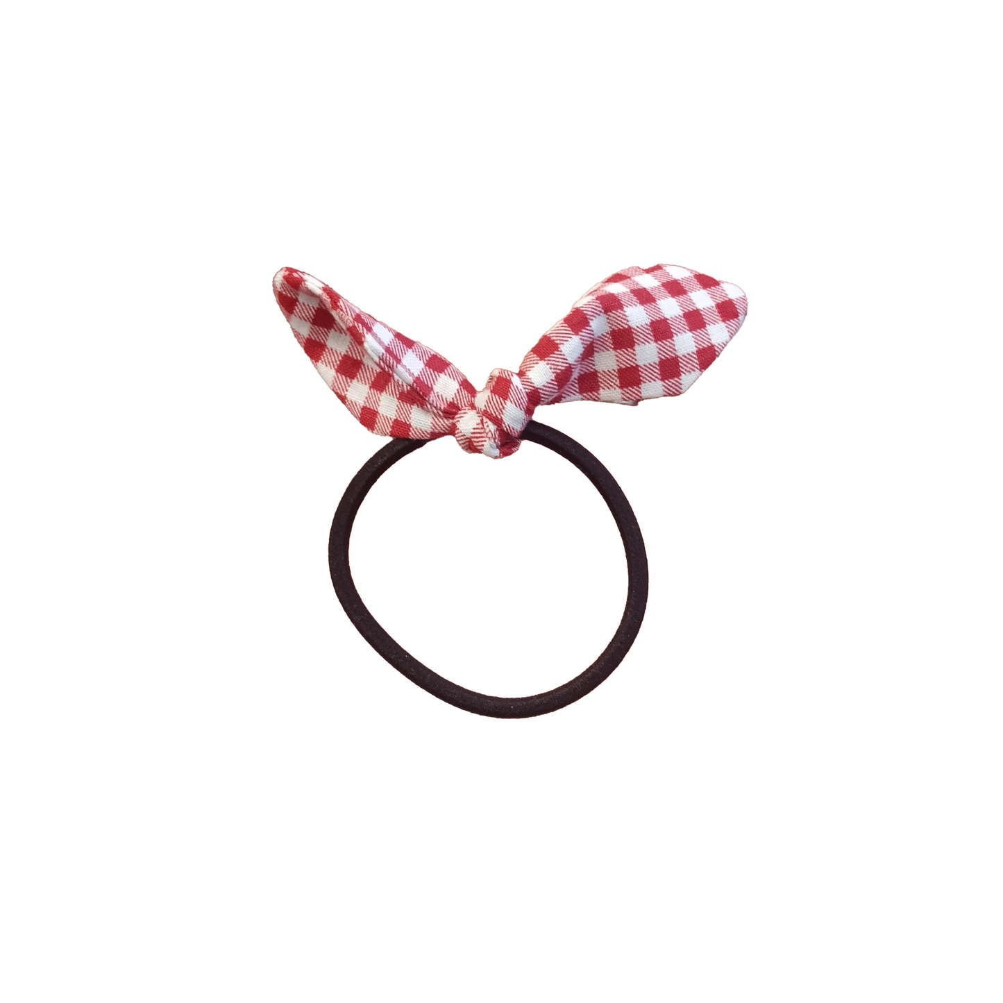 Red Gingham Bow Hair Tie