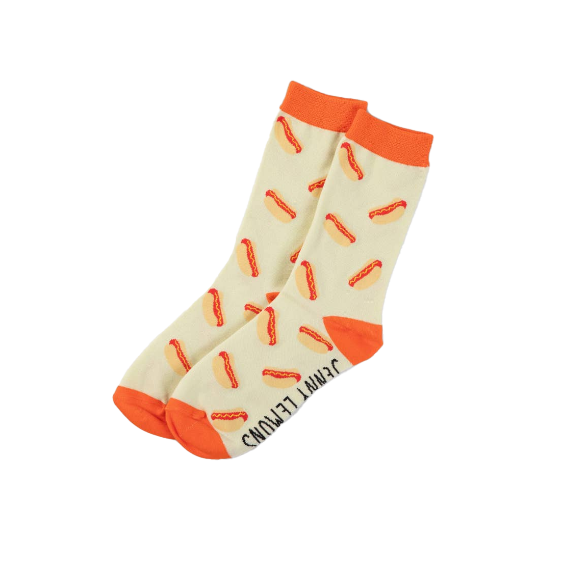 Red Colorblock Hot Dog - Unisex Socks