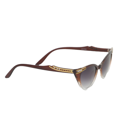 Luxury Rhinestone Wave Cateye Sunglasses