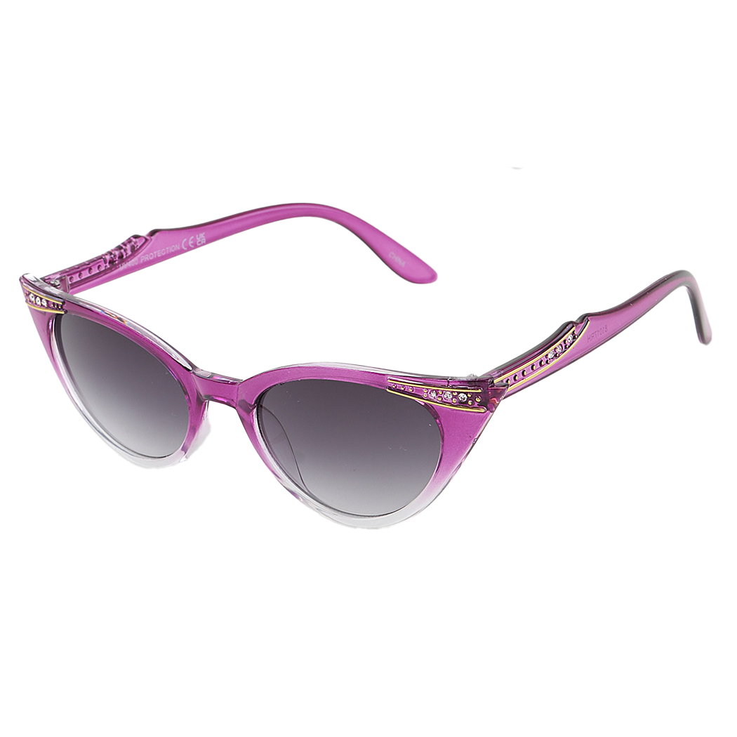 Luxury Rhinestone Wave Cateye Sunglasses