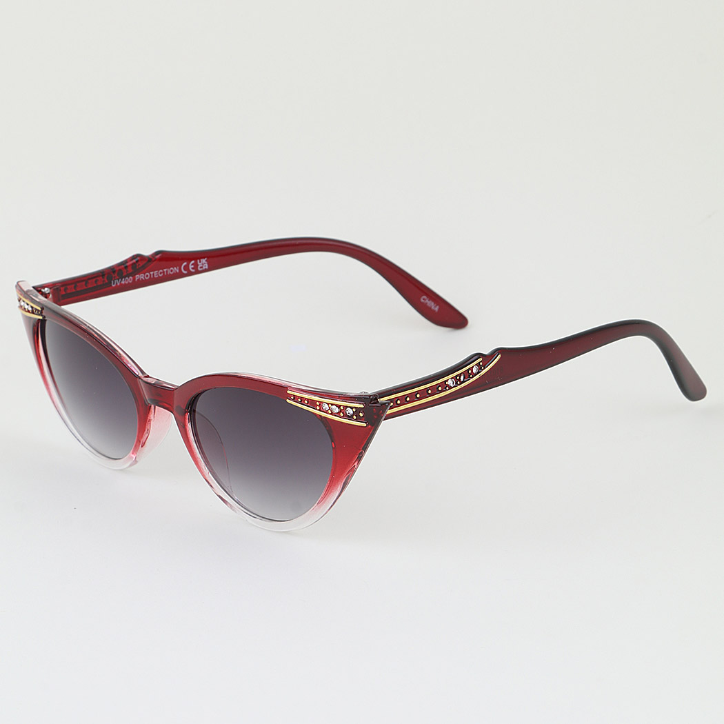 Luxury Rhinestone Wave Cateye Sunglasses