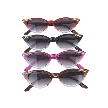 Luxury Rhinestone Wave Cateye Sunglasses