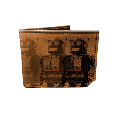 Robots - Printmaker Leather Wallet