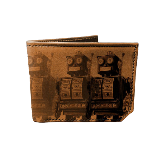 Robots - Printmaker Leather Wallet