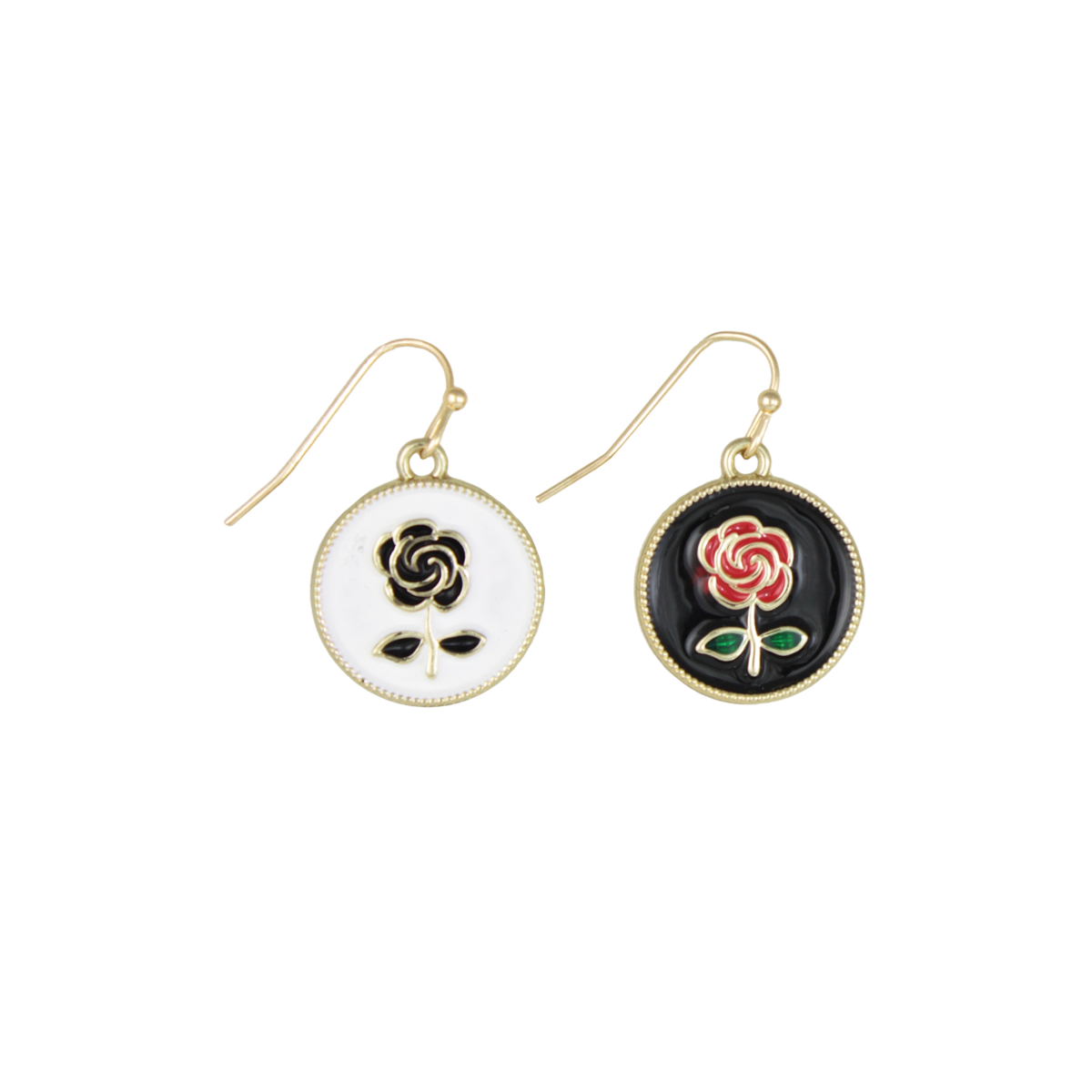 Vintage Blossom Rose Gold Dangle Earrings