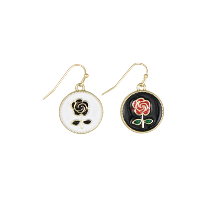 Vintage Blossom Rose Gold Dangle Earrings