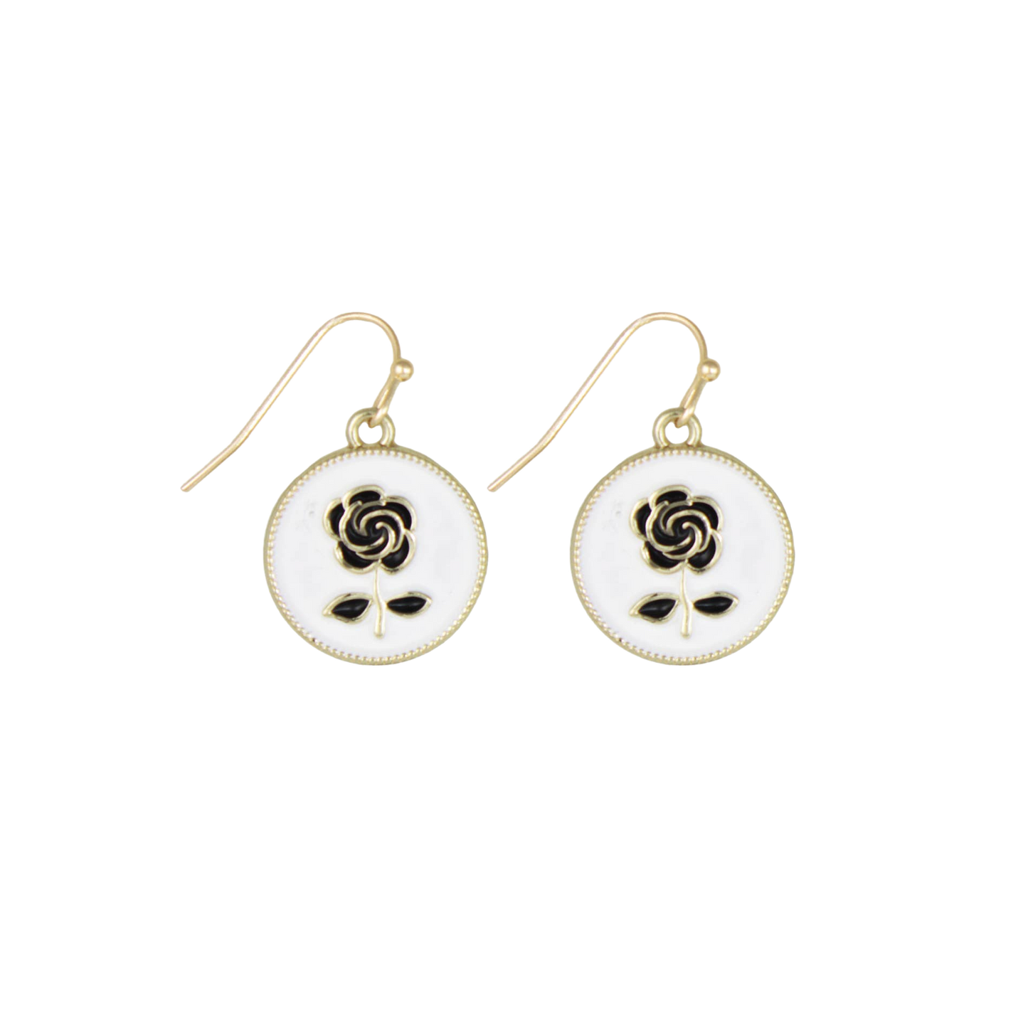 Vintage Blossom Rose Gold Dangle Earrings