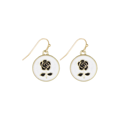 Vintage Blossom Rose Gold Dangle Earrings