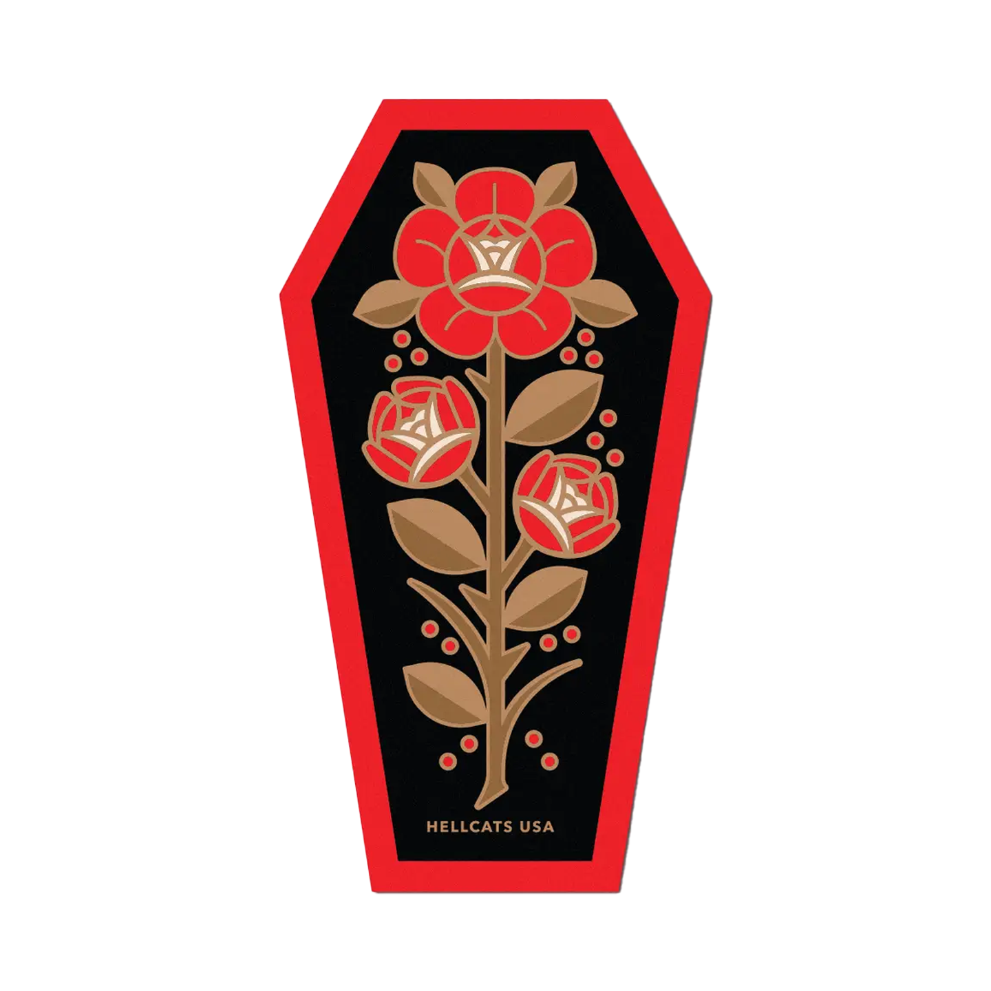 Rose Coffin Sticker