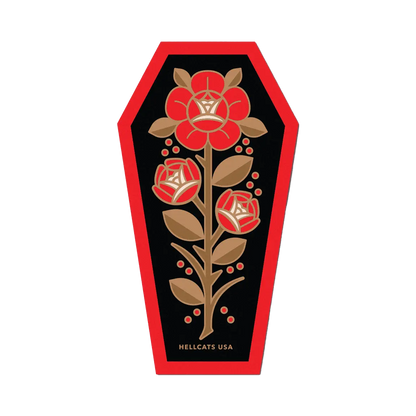 Rose Coffin Sticker