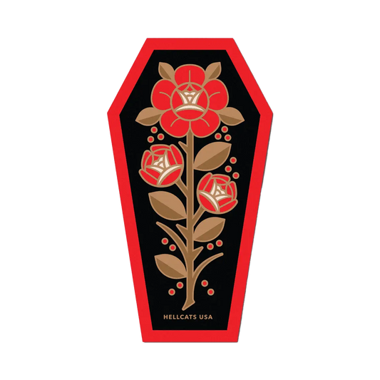 Rose Coffin Sticker