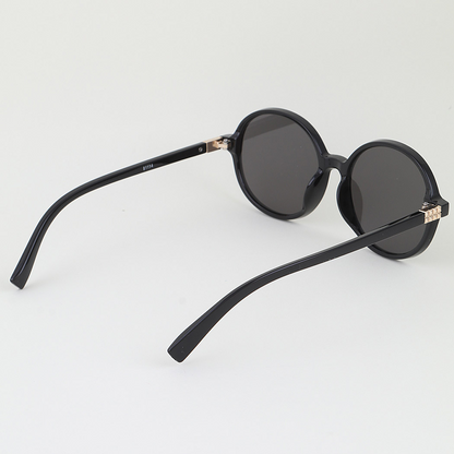 Diamond Cut Block Round Sunglasses