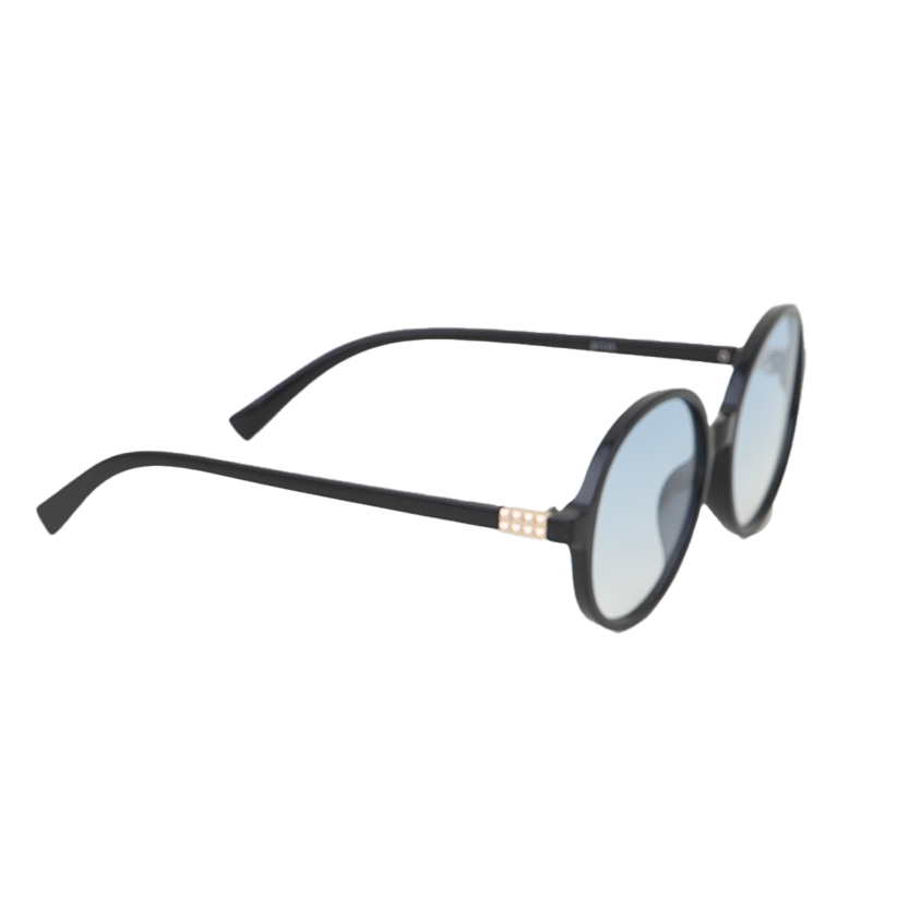 Diamond Cut Block Round Sunglasses