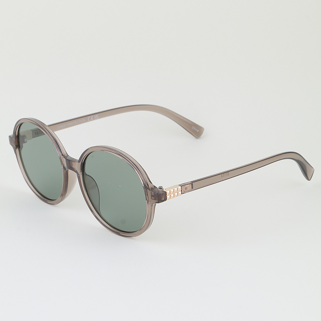 Diamond Cut Block Round Sunglasses