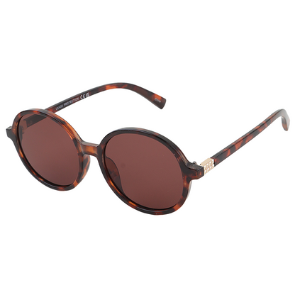 Diamond Cut Block Round Sunglasses