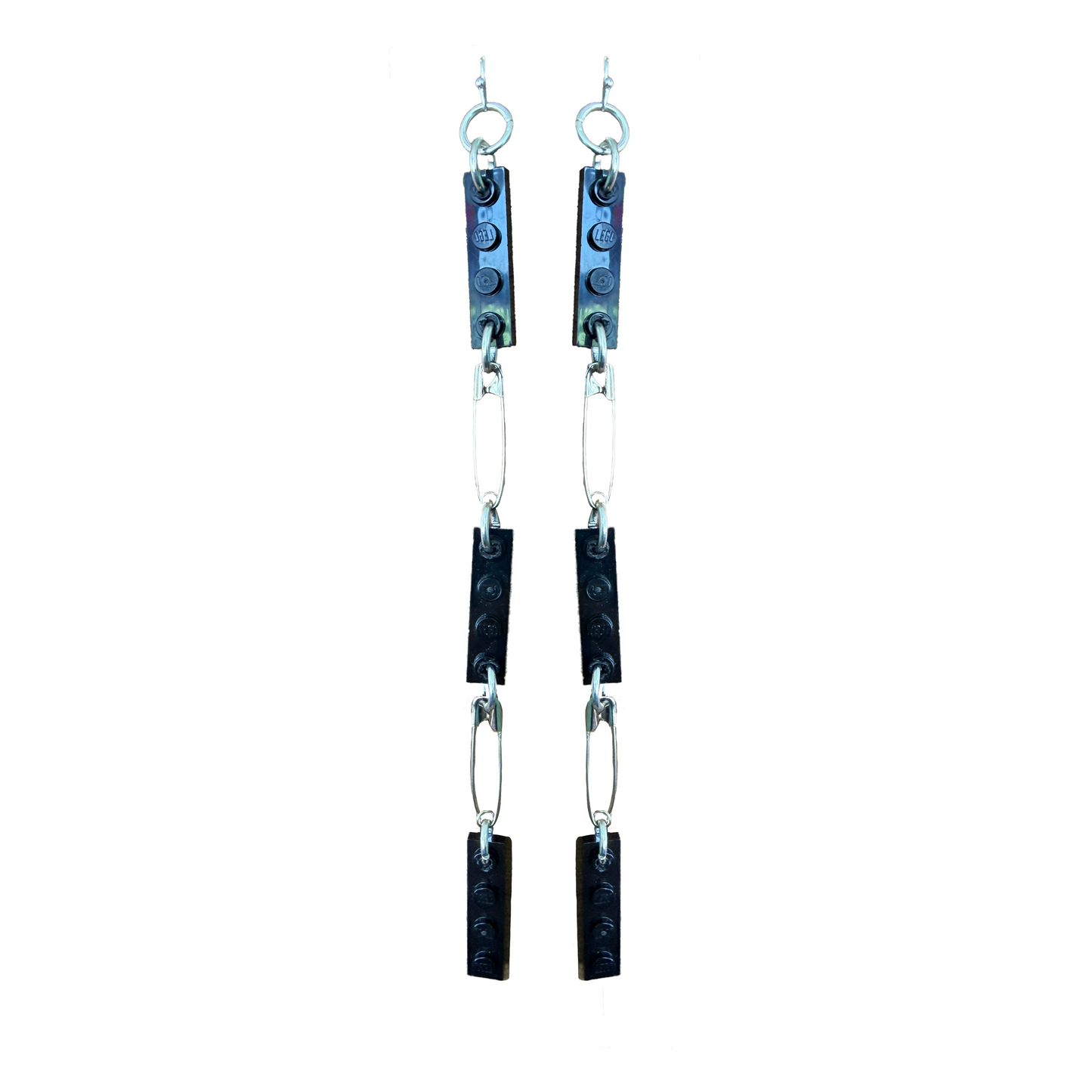 Miss Brixx Safety Pin Statement Dangle Earrings