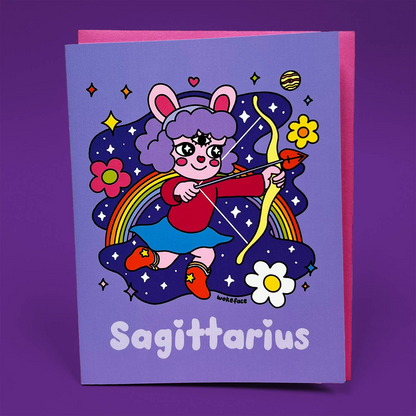 Whimsical Zodiac Birthday Card