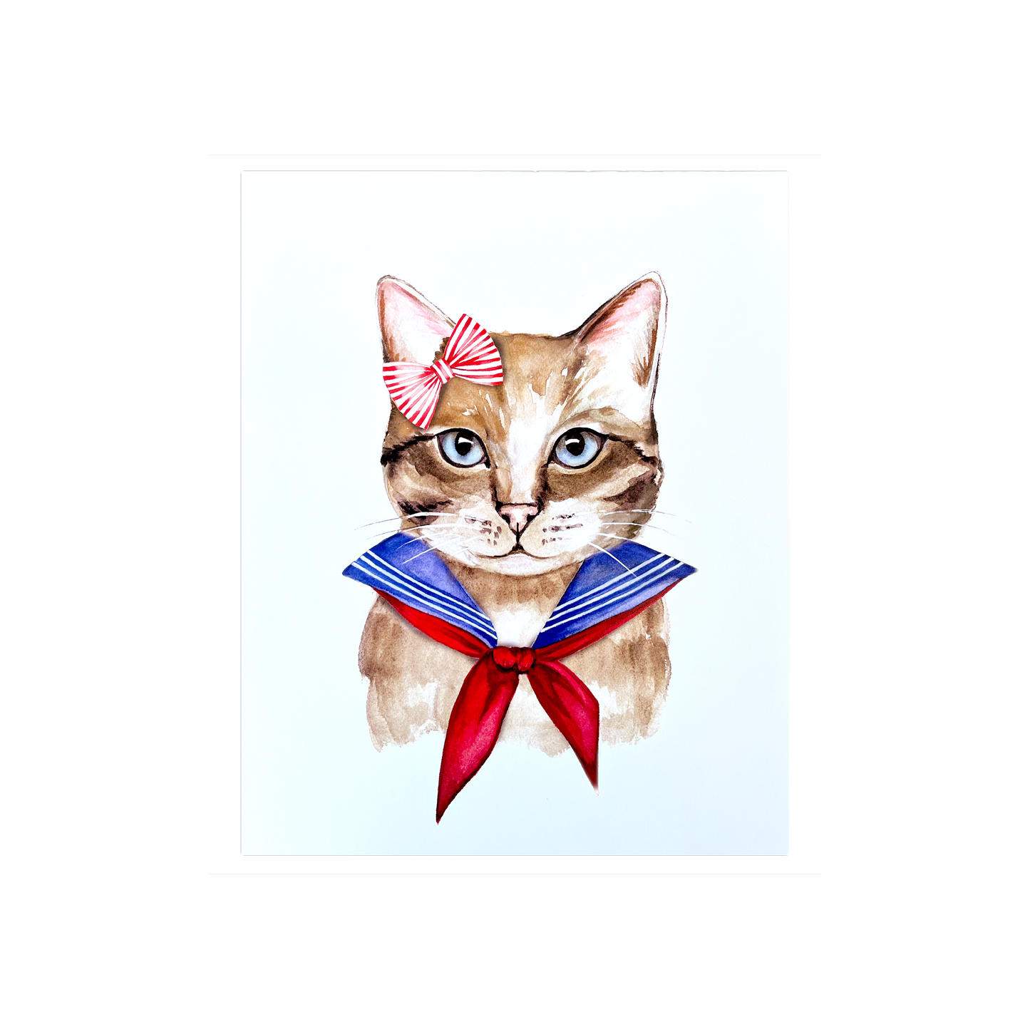 Nautical Cat Art Print