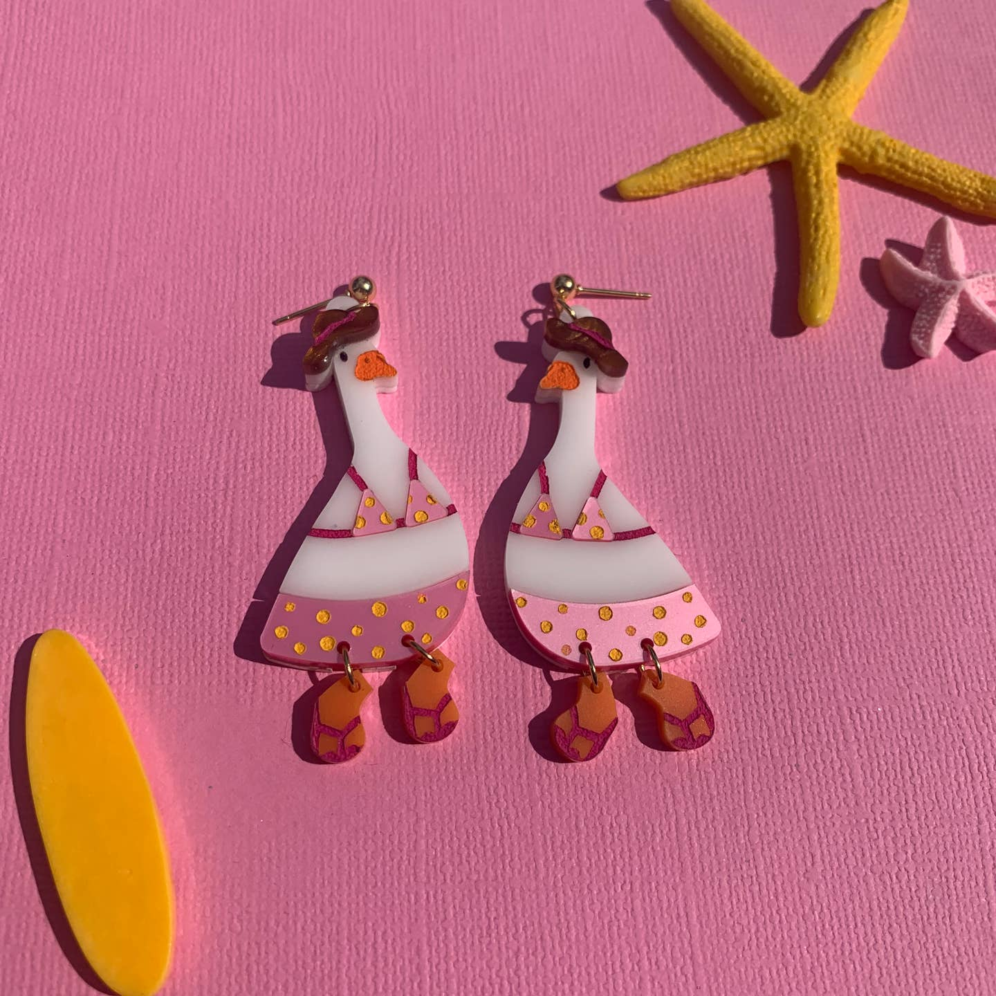 Sandy Goose Dangle Earrings