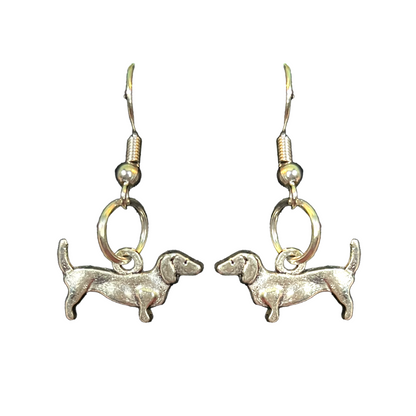 Playful Dog Dangle Earrings