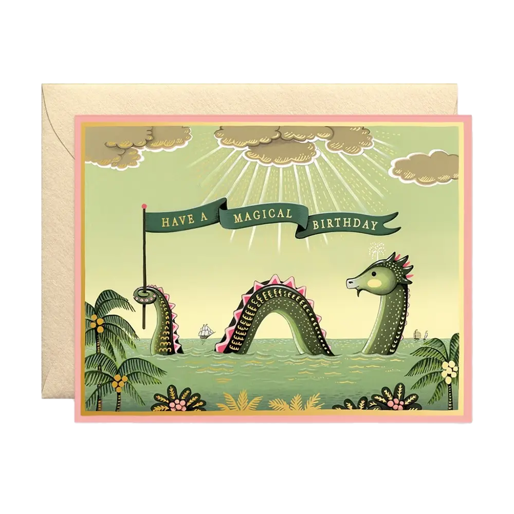 Sea Monster Birthday Card