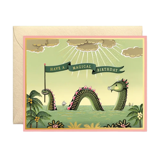 Sea Monster Birthday Card