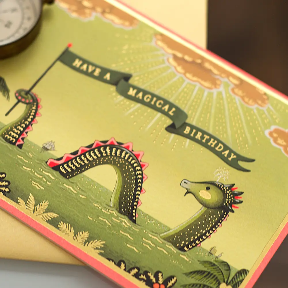 Sea Monster Birthday Card