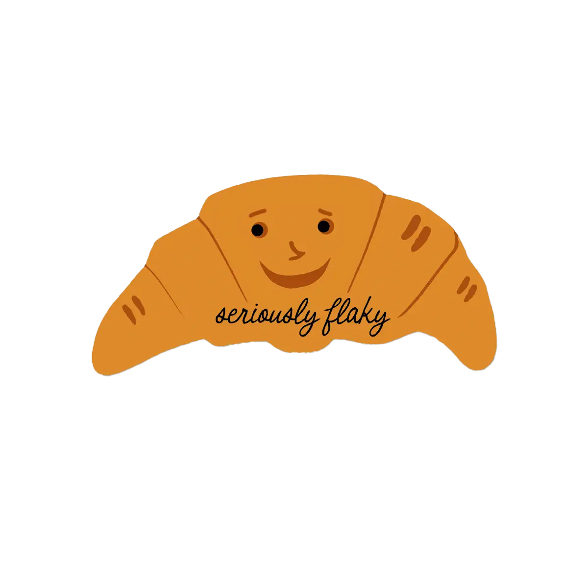 Seriously Flaky Croissant Sticker