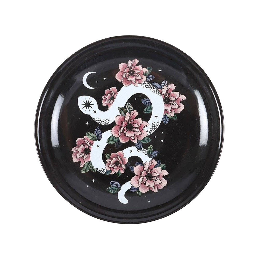 Serpentine Floral Snake Trinket Dish