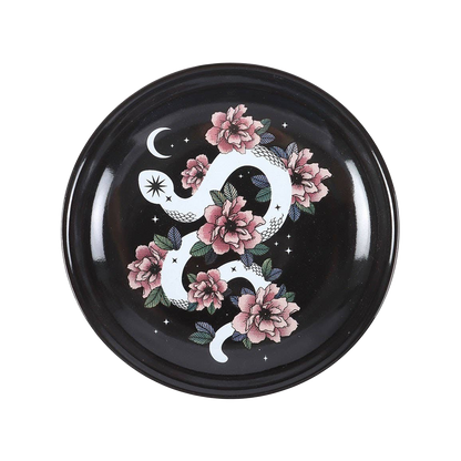 Serpentine Floral Snake Trinket Dish