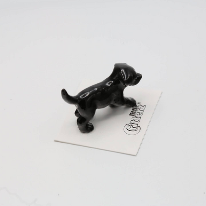 Shadow Black Lab Puppy Porcelain Miniature