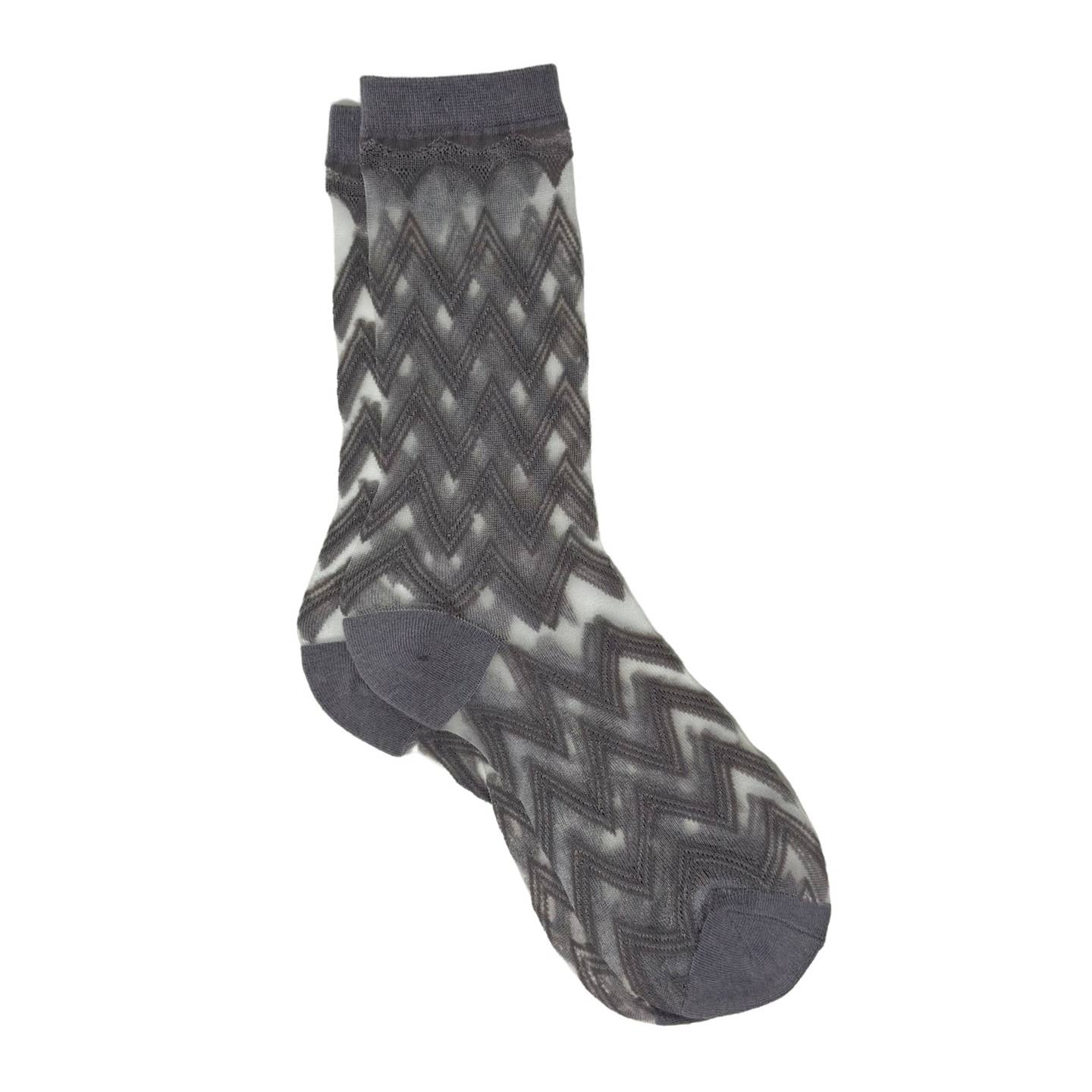 Sheer Mesh Zig Zag Gertrud Socks