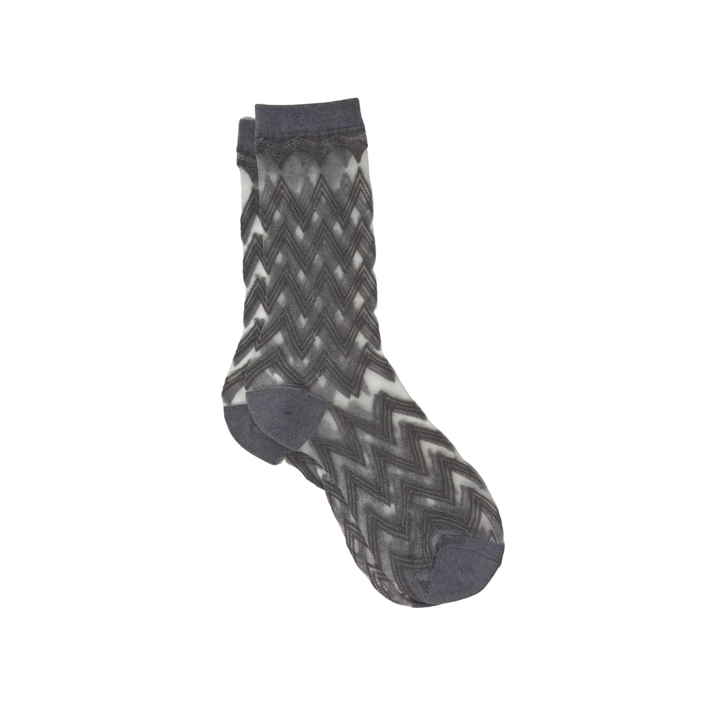 Sheer Mesh Zig Zag Gertrud Socks