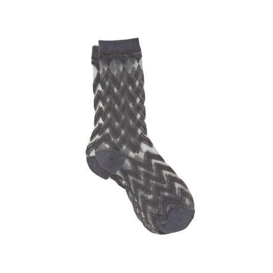 Sheer Mesh Zig Zag Gertrud Socks