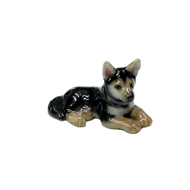 Tracker German Shepherd Puppy Porcelain Miniature