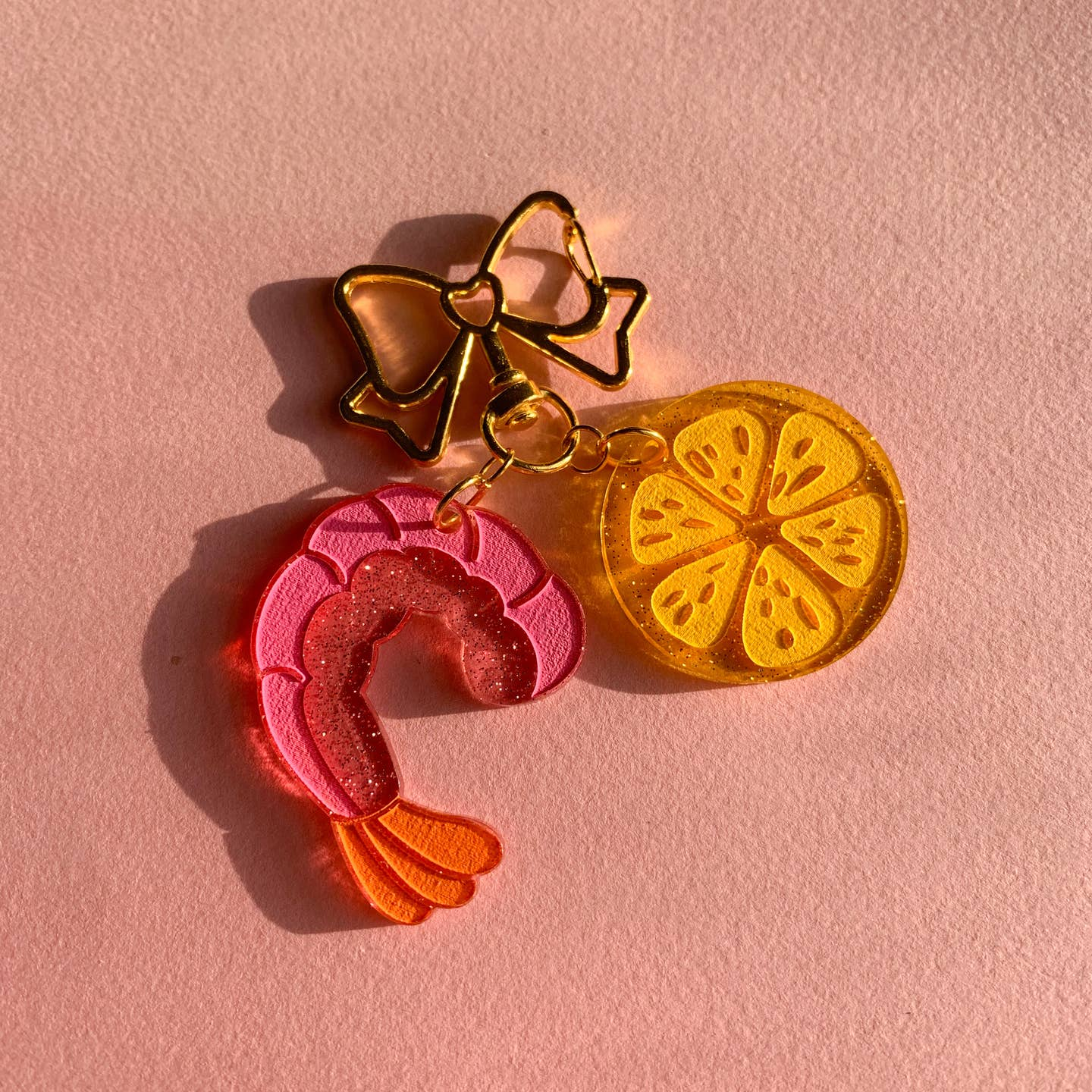 Shrimp Cocktail Keychain or Bag Charm
