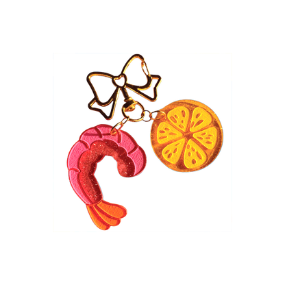 Shrimp Cocktail Keychain or Bag Charm