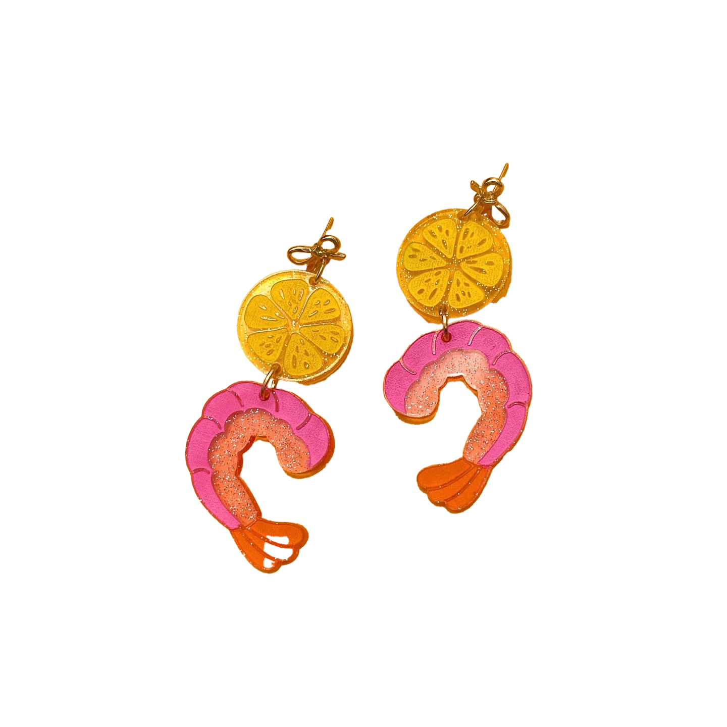 Shrimp Cocktail Dangle Earrings