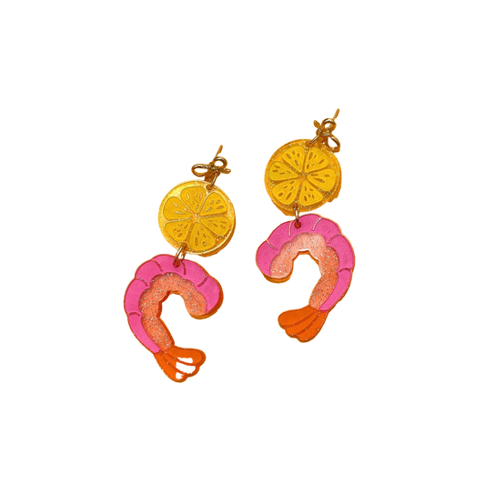 Shrimp Cocktail Dangle Earrings