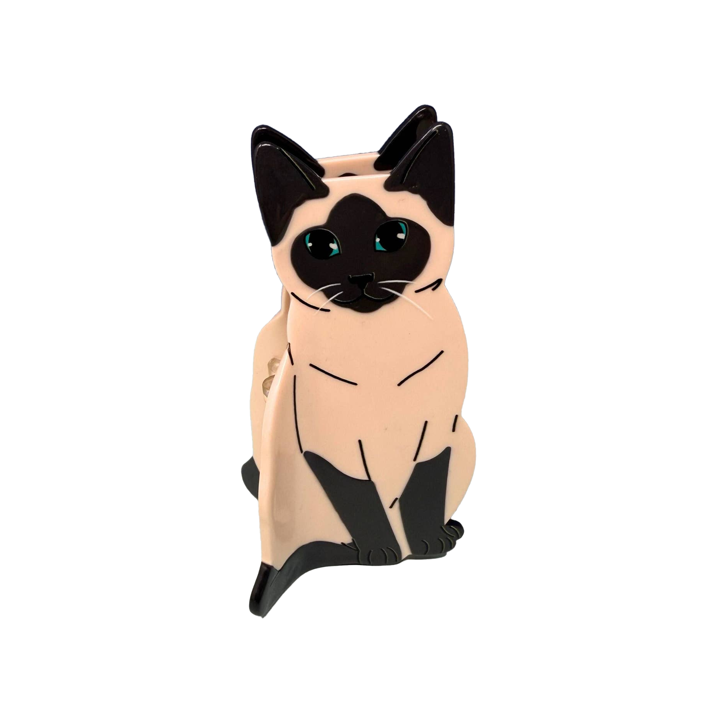 Siamese Cat Hair Claw Clip