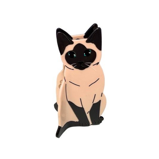 Siamese Cat Hair Claw Clip