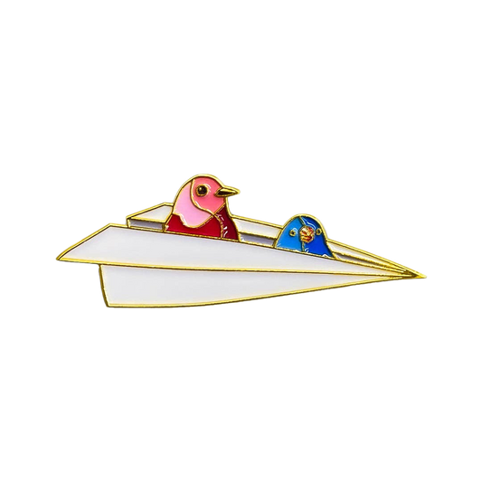 Airplane Birds Enamel Pin