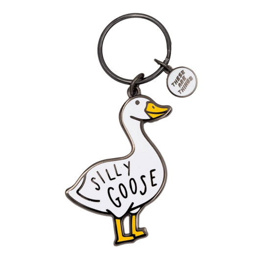 Silly Goose Enamel Keychain