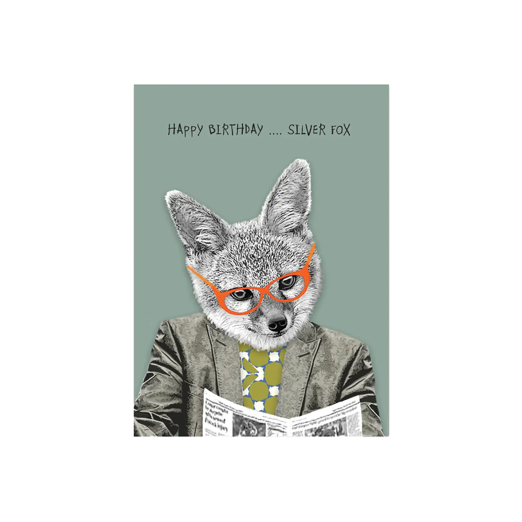 Happy Birthday Silver Fox Card