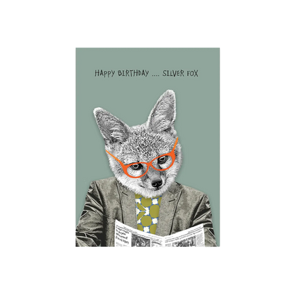 Happy Birthday Silver Fox Card