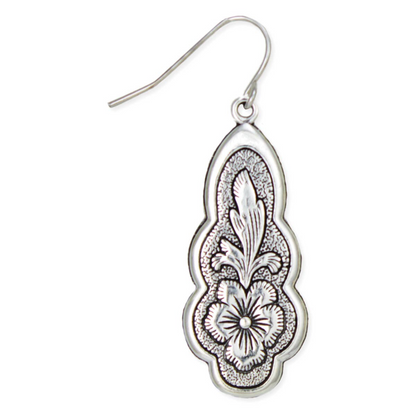 Vintage Floral Flourish Dangle Earrings