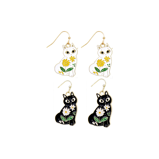 Sitting Pretty Floral Dangle Earrings