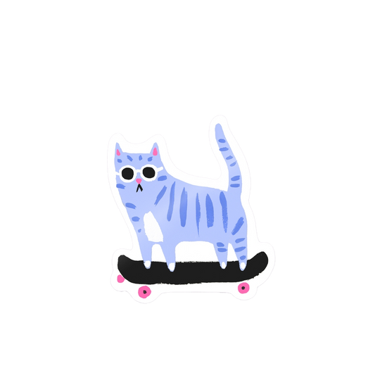 Skater Cat Sticker